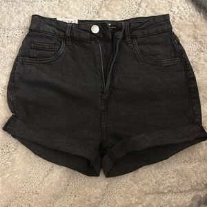 black high rise jean shorts cotton on